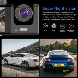 New Dash Cam WiFi Avto Dvr Car Dual Lens Video Recorder 1080P Parking Monitor Night Vision G-Sensor Driving Black Box