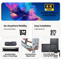 Écran de projecteur extérieur de 300 pouces avec support Projection frontale 4K haute définition adaptée à la projection extérieure