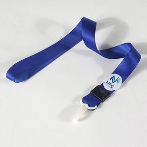 Wholesale Sublimation <b>Polyester</b> NFC <b>Lanyard</b> Customized RFID Smart Card Badge Holder for Exhibition Exhibition VIP Pass - Product Image 2