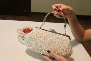 EB1340 الرسمي اللؤلؤ الزفاف الزفاف اليد مطرز حقائب مخلب مساء حقيبة أنيقة الزفاف المرأة الجميلة حبة حقيبة - Product Image 4