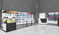 Meuble de présentation moderne pour ordinateurs portables, design personnalisé, étagères murales en verre pour magasin d'ordinateurs, pour la vente de casques audio