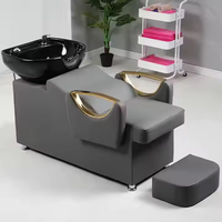 Promotion exceptionnelle : Fauteuil de lavage et de spa capillaire pour salon de coiffure, personnalisable, confortable, avec fonction massage et bac intégré