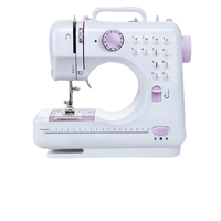 Machine à coudre mini 12 points multifonctionnelle domestique à double fil et vitesse réglable, bras libre, pour artisanat et réparation - Vente en gros