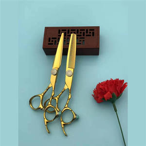 Ciseaux de coiffure Ad Gold 62 mm, lame standard, professionnels, pour droitiers, usage beauté, épaisseur personnalisable - Product Image 2