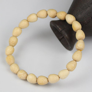 Golden Bamboo Teardrop <b>Beads</b> <b>Bracelet</b> Hand Polished Natural Unisex Gift Jewelry - Product Image 4
