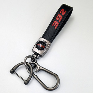 2024 da dây móc Keychain Gunmetal khóa tự động xe logo Keychain cho nam giới phụ nữ với tất cả các thương hiệu logo - Product Image 3