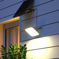 Faro LED Solare Serie Cube 4800lm con Cavo da 5M, Telecomando e 3 Modalità di Illuminazione Opzionali