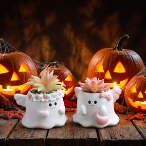 Vaso per Piante Grasse in Resina a Forma di Fantasma o Angelo di Halloween da 4 Pollici, Creativo Vaso Decorativo per Scrivania, Casa, Giardino e <span class=keywords><strong>Balcone</strong></span> - Product Image 1