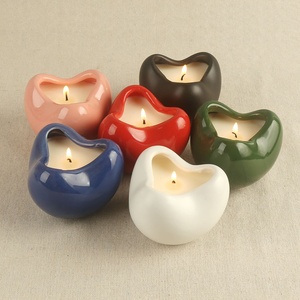 Nouveau Porte-Bougie et Pot en Céramique Créatif et Simple pour Mariages, Célébrations, Anniversaires, Commémorations - Ornement de Bougie Parfumée - Product Image 2