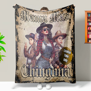 Productos populares 2024 tendencia diseño personalizado Mama Chingona Chicana Te Lo <span class=keywords><strong>Digo</strong></span> Por Tu Bien Boho manta de tiro suave - Product Image 3