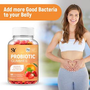 Venta directa de fábrica, gomitas probióticas para adultos, compatibles con nutrición digestiva saludable e inmunológica, dulces de goma probióticos - Product Image 3