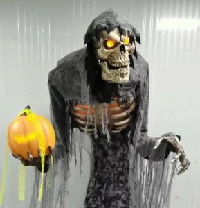 A New Halloween Costume with a Skeleton Holding a <strong>Pumpkin</strong> in Hand and an Electric Big <strong>Ghost</strong> - Product Image 5