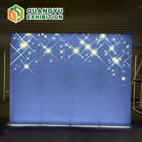 Bannière publicitaire en tissu tendu pour salon professionnel, en aluminium, 10x30, stand d'exposition, boîte à lumière, toile de fond pliable