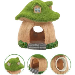 Decoração de Aquário em Forma de Casa de Cogumelo, Paisagem Subaquática em Resina, um Espaço de Esconderijo e Brincadeira para Peixes Betta - Product Image 2
