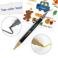 Marqueurs d'art à double pointe, stylos à peinture acrylique, 96 couleurs, pointe extra fine, encre à base d'eau, imperméable, permanente, pour roche