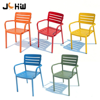 Fauteuil de jardin en aluminium pour extérieur, chaise de restaurant pour terrasse, cour, balcon et projets hôteliers