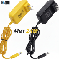 ESANN DC12V 0.5A-3A 6W-24W Wandnetzteil-Adapter mit 5.5x2.1mm DC-Kabel 1.2m AC100-240V