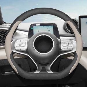 ที่หุ้มพวงมาลัยรถยนต์หนังสำหรับ <span class=keywords><strong>BYD</strong></span> <span class=keywords><strong>ATTO</strong></span> <span class=keywords><strong>3</strong></span> Yuan PLUS เพลงถังบวกไม่จำเป็นต้องเย็บอุปกรณ์เสริมด้วยมือ - Product Image 5
