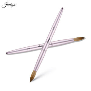 Fabricante de brochas de uñas, venta al por mayor, mango de Metal rosa, brocha acrílica <span class=keywords><strong>Original</strong></span> <span class=keywords><strong>Kolinsky</strong></span> puro para decoración de uñas para salón de uñas - Product Image 5