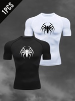 T-shirt de sport moulant personnalisé pour homme, séchage rapide, extensible dans quatre directions, respirant, coupe ajustée, été-printemps