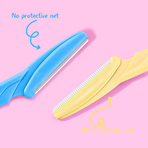 Herramienta de removedor de vello facial de acero inoxidable, maquinilla de afeitar para <span class=keywords><strong>cejas</strong></span>, juego de cuchillos para <span class=keywords><strong>cejas</strong></span> biodegradables, recortadora para mujeres, 3 uds. - Product Image 2