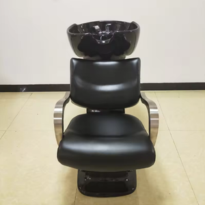 Factory Direct Sales of High-end Comfortable Electroplating Barber Shop Dedicated Semi-lying Massage Shampoo <b>Bed</b> - Product Image 2