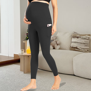 Sur le ventre Leggings de maternité <span class=keywords><strong>grossesse</strong></span> femmes vêtements de sport maternité Yoga pantalon Leggings collants avec poches pour la <span class=keywords><strong>grossesse</strong></span> - Product Image 1