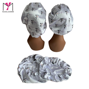 Bonnet en satin personnalisé Muyang, vente chaude, logo imprimé, luxe, en soie ou en tissu pour cheveux - Product Image 5