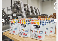 Machine d'emballage automatique à haute vitesse pour le remplissage et la fermeture de sachets en plastique pour les usines alimentaires et de collations, haute productivité
