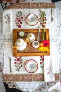 ผ้าปูโต๊ะพิมพ์ลายดอกไม้ทำจากผ้าฝ้ายขนาด60x90นิ้ว - Product Image 3