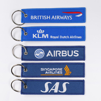 Llavero Promocional con Logotipo Bordado en 3D, Etiqueta de Avión, Personaliza tu Texto, Llaveros con Bordado de Letras
