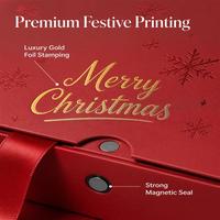 Boîte cadeau magnétique de luxe pour Noël, logo personnalisé imprimé, petit MOQ, livraison rapide, emballage en carton, vente en gros