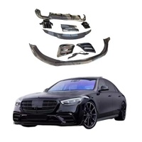 Kit bodi kualitas tinggi untuk mercedes-benz s-class W223 Diffuser, suku cadang mobil serat karbon Tuyere Auto bibir depan gaya B Upgrade