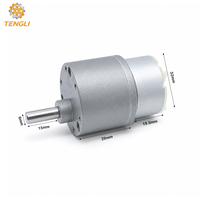 Motorreductor de CC con escobillas GM37-500 de 37 mm, 6V/12V/24V, 10-1000 RPM, caja de engranajes de metal con engranaje recto, eje de 6 mm, montaje con brida, para electrodomésticos y embarcaciones