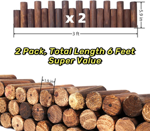 Valla <span class=keywords><strong>de</strong></span> <span class=keywords><strong>jardín</strong></span> <span class=keywords><strong>de</strong></span> madera decorativa con borde <span class=keywords><strong>de</strong></span> registro sólido <span class=keywords><strong>de</strong></span> madera natural <span class=keywords><strong>para</strong></span> barreras <span class=keywords><strong>de</strong></span> cama <span class=keywords><strong>de</strong></span> flores y cercado <span class=keywords><strong>de</strong></span> paisaje - Product Image 5