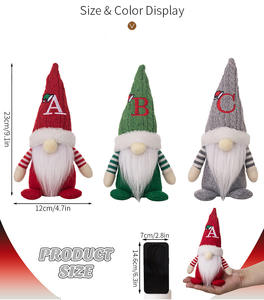 Noël Tricot Chapeau Alphabets Rudolph <span class=keywords><strong>Action</strong></span> Figure Ornements-Maison Décoration <span class=keywords><strong>De</strong></span> Table Fête <span class=keywords><strong>De</strong></span> Vacances Cadeaux D'anniversaire - Product Image 3