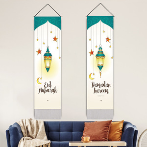 Tapiz de Pared Largo con Borlas de <span class=keywords><strong>Tela</strong></span> para Colgar, Decoración de Fiesta de Ramadán Kareem, Eid Mubarak - Product Image 1