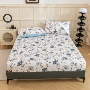 Commercio all'ingrosso 1800 filo di lusso egiziano microfibra lenzuolo stampato floreale Super morbido profondo tasca 4 pezzi Home Hotel - Product Image 1