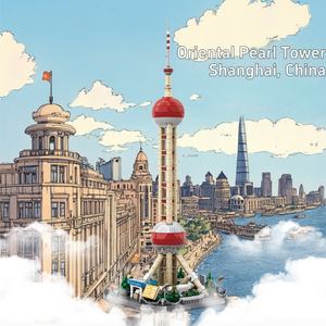 Bloques de Construcción de la Torre de las Perlas Orientales, Modelo Icónico de Shanghái, Juguete Educativo y Creativo para Niños, Venta al Por Mayor - Product Image 1
