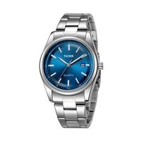 Montre de couple TUCKER TU9812 en gros pour hommes et femmes, unisexe, avec boîtier en acier inoxydable et cadran à aiguilles, mouvement à quartz