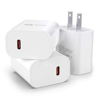 PD 20W Hızlı Duvar Şarj Cihazı ABD Standart Tip C Güç Adaptörü 5V 3A 9V 2.22A 12V 1.67A Taşınabilir Seyahat Şarj Cihazı Akıllı Telefon ve Tablet için