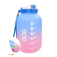 Большая Спортивная бутылка для воды объемом 2,2 литра, бутылка для воды с логотипом, бутылка для воды на полгаллона без БФА с маркером времени и соломинкой