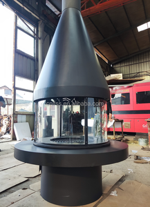 Chimenea <span class=keywords><strong>de</strong></span> aislamiento térmico personalizada Casa <span class=keywords><strong>de</strong></span> madera Uso Mesa redonda Chimenea <span class=keywords><strong>de</strong></span> acero para quemar madera - Product Image 3