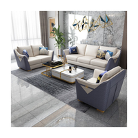 Nouveau produit ensemble de canapés de style européen meubles de salon canapé inclinable ensemble nordique en cuir véritable