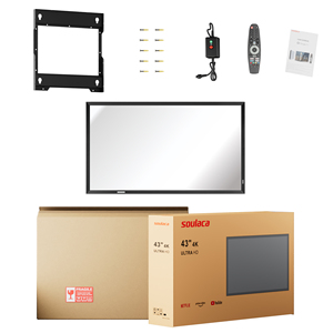 Téléviseur miroir 43 pouces 4K UHD avec cadre noir |   Écran intelligent étanche pour cheminée, hôtel et décoration intérieure, miroir TV - Product Image 6