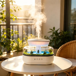 Diffuseur d'aromathérapie paysager édition intelligente, humidificateur à bruit blanc et effet pluie, diffuseur d'huiles essentielles avec lumière LED 7 couleurs - Product Image 6