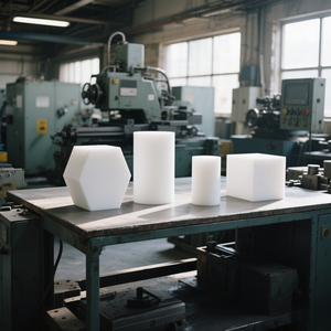 Hình dạng tùy chỉnh <span class=keywords><strong>Acrylic</strong></span> tự chọn hiển thị risers Trắng Cube hình lục giác Kệ tròn cho thực phẩm bán lẻ hiển thị - Product Image 3