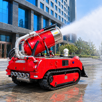 Robot de lutte contre l'incendie à échappement de fumée suivi par caméra pour le sauvetage d'urgence dans les tunnels et la pétrochimie