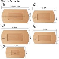 Boîte à fenêtre miniature en papier kraft de haute qualité, design personnalisé, pour bonbons, gâteaux, emballage durable et recyclable pour mariage et fête