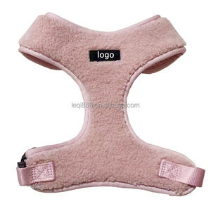 高品質ファッションテディ犬ハーネス調整可能カスタムロゴポリエステル素材ピンク色 - Product Image 1